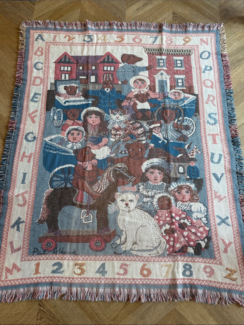 Cottage Teal Tapestry Blanket
